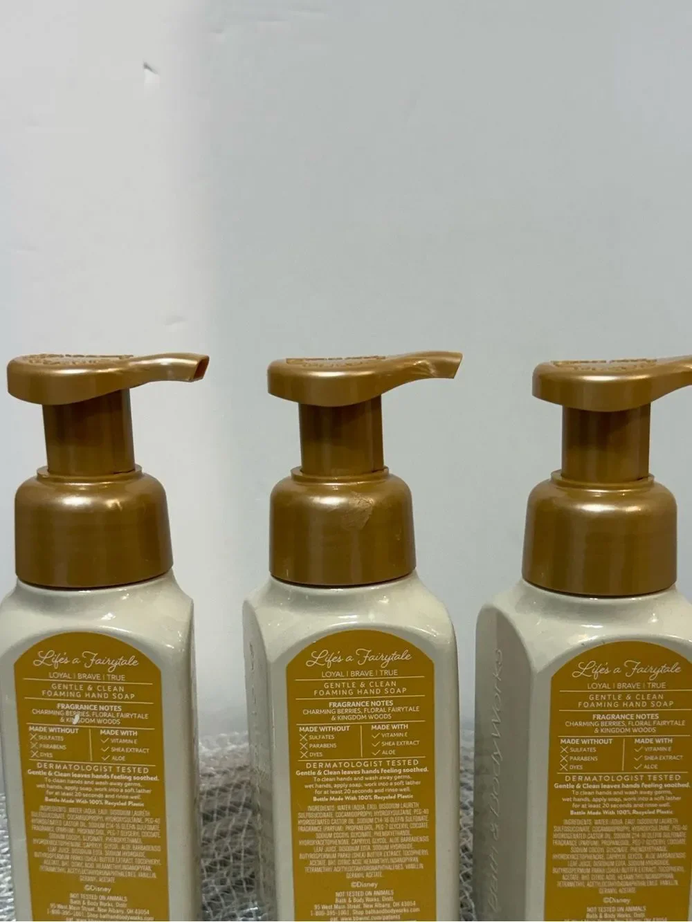 BBW Life’s A Fairytale Foaming Hand Soap Set of 3 NWT